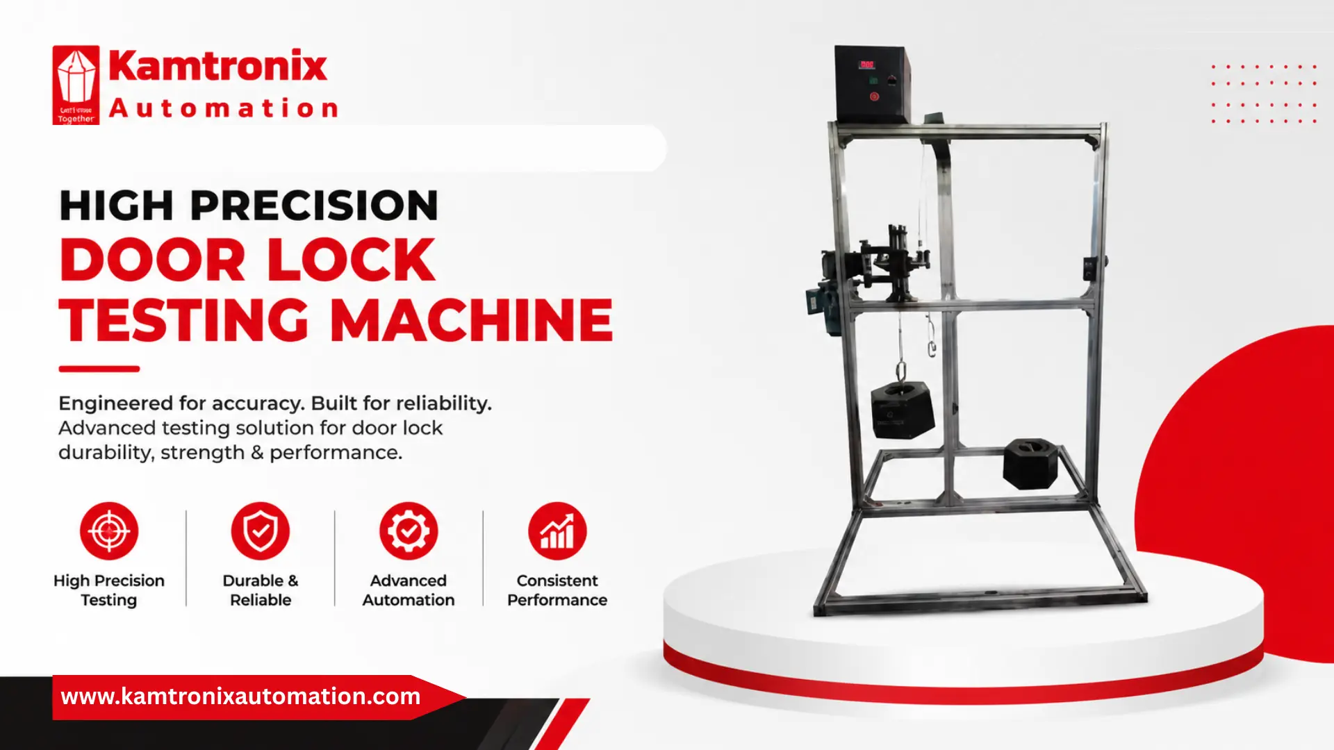 High Precision Door Lock Testing Machine by Kamtronix Automation